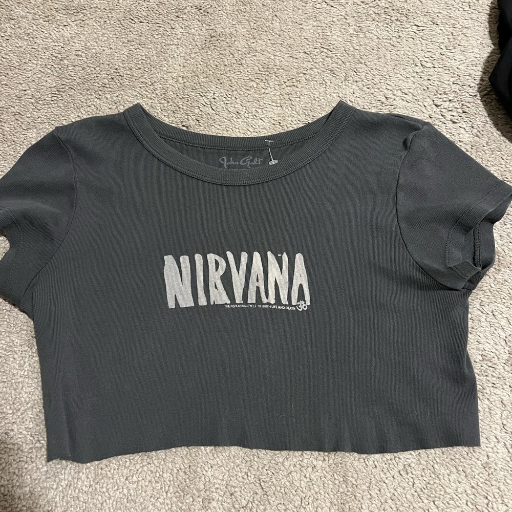 Brandy Melville Cropped Nirvana tee